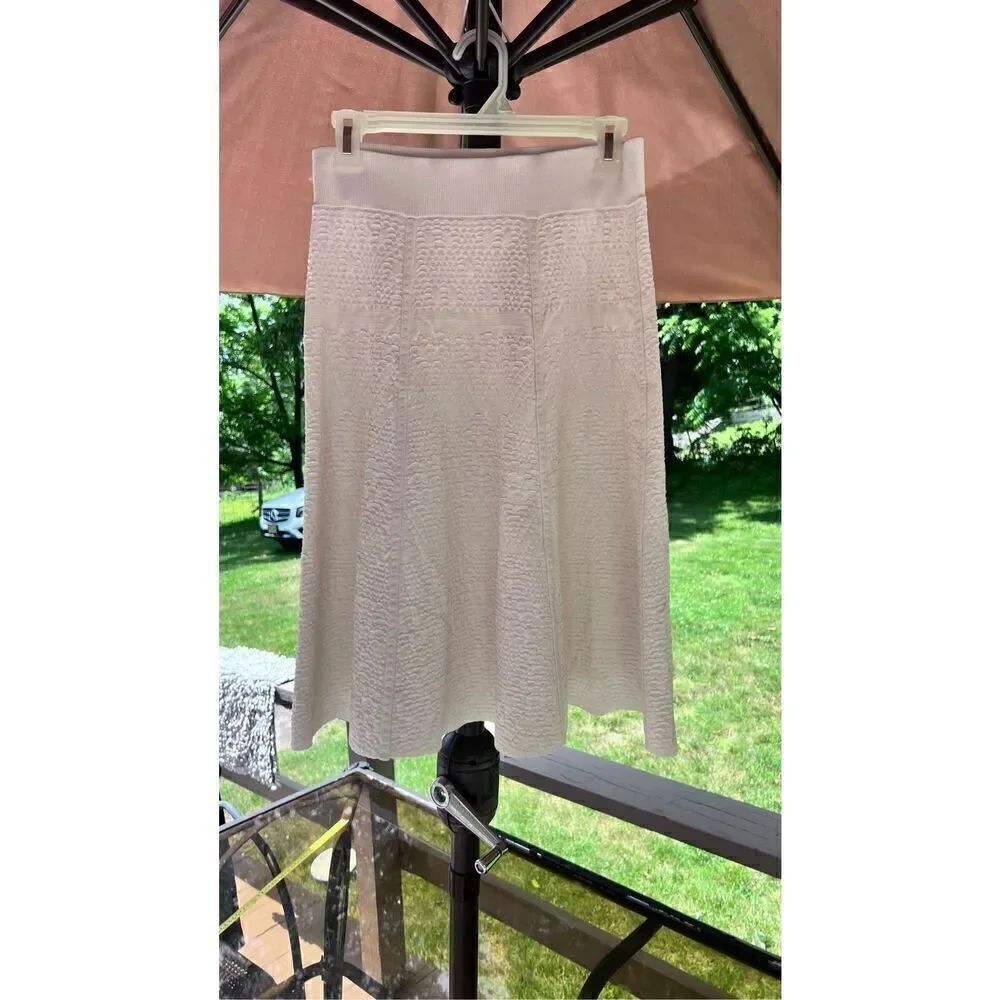A.L.C CREAM TEXTURED SKIRT WOMENS SIZE S